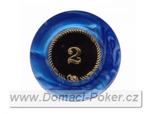 Prestige Pearl s potiskem hodnot 4,5gr. - Hodnota 2 - modr