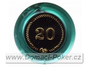 Prestige Pearl s potiskem hodnot 4,5gr. - Hodnota 20 - zelen