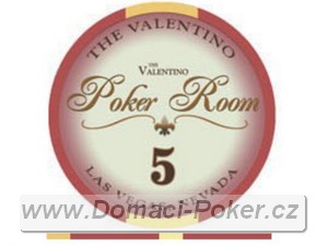 Valentino Poker Room 10,5gr. - Hodnota 5 - erven