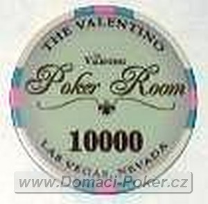 Valentino Poker Room 10,5gr. - Hodnota 10000 - svtle modr