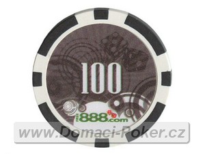 Poker etony 888 - Hodnota 100 - ern