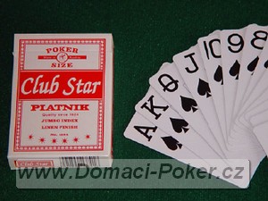Hrac karty na poker Piatnik Starclub - erven Jumbo