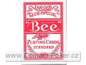 Hrac karty Bee 92 poker index erven