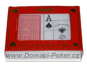 Poker karty Lion 100% Plast - Dual Pack
