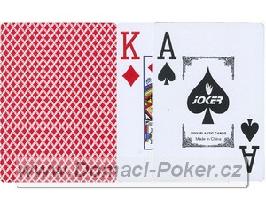 Plastov karty na poker Bird 888 100% Plast - erven