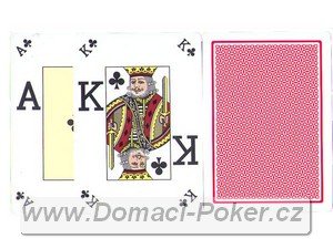 Plastov karty na poker Fournier Vision - erven