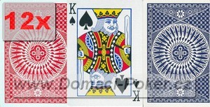Karty na poker Tally Ho Nr. 9 - červené + modré 12pk