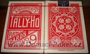 Hrací karty Tally-Ho Fan circle - červené