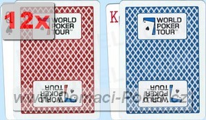 Bee: WPT Hrac karty na poker - erven + modr 12pk