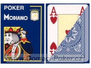 Modiano 100% Plast Poker Cristallo Jumbo Index - modré