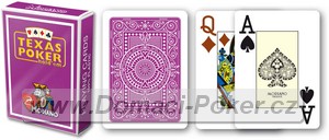 Modiano 100% Plast - Texas Holdem poker jumbo fialové