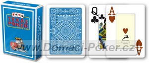 Modiano 100% Plast - Texas Holdem poker jumbo světle modré