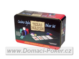 Texas Holdem poker set 200 x 4g žetony v  plechovce