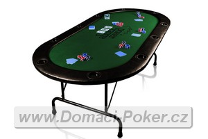 Stůl Poker Range ovál zelený