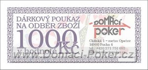 Drkov poukaz na zbo v hodnot 1000 k