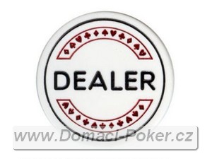 Dealer Button s karetnmi znaky