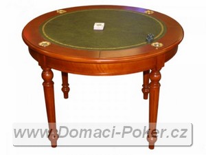 Pokerový stůl - kulatý, mahagonový