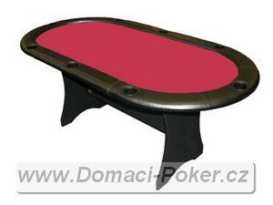 Pokerový stůl - Pokerklub ovál - červený