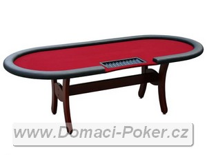 Pokerový stůl s dealerem - červený