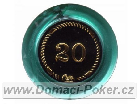 Prestige Pearl s potiskem hodnot 4,5gr. - Hodnota 20 - zelen