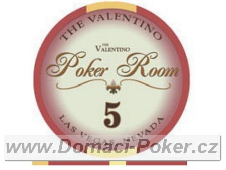 Valentino Poker Room 10,5gr. - Hodnota 5 - erven