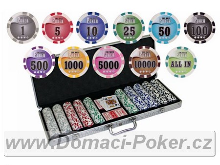 Poker sada žetonů THE NUTS 500 NA PŘÁNÍ