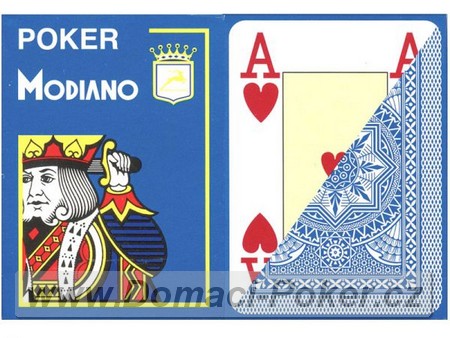 Modiano 100% Plast Poker Cristallo Jumbo Index - svtle modr