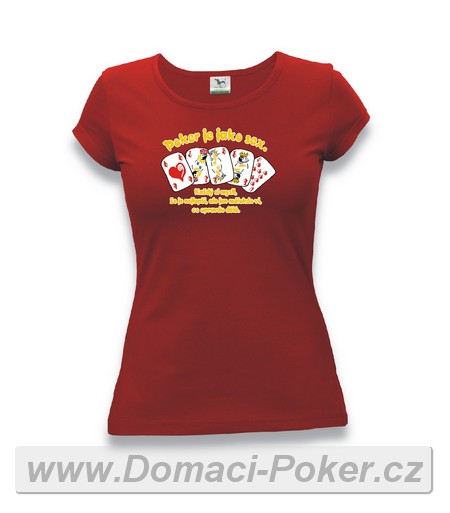 Dmsk erven triko Poker je jako sex - L