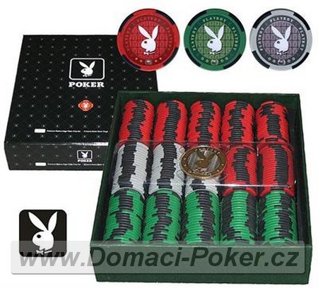 Playboy Poker set 300 žetonů bez dealer buttonu