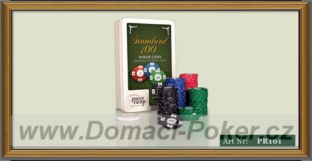 Poker Range 100 eton s potiskem v plechovce, 7,5 gr. (pr101)
