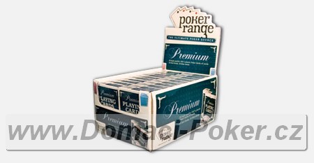 100% plastov karty Poker Range Premium - modr