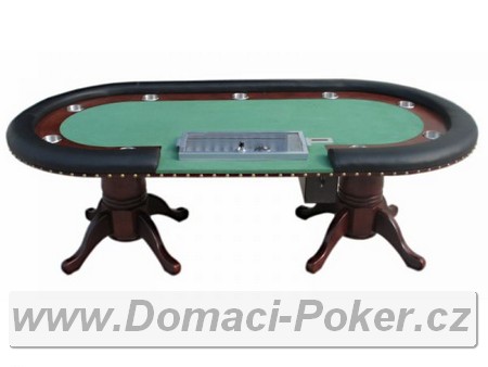 Pokerov stl - ovl s dealerem a tipboxem - zelen